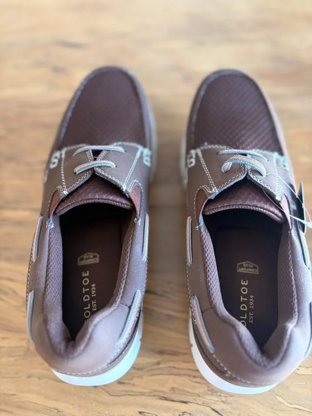 Gold Toe Comfort Plus Casual Boat Shoes Men's Brown Slip On Loafers Size 11
